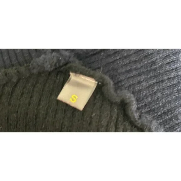 From Future Womens Ribbed Two-Tone Navy & Black Turtleneck Wool Sweater Size Sma - Picture 10 of 10